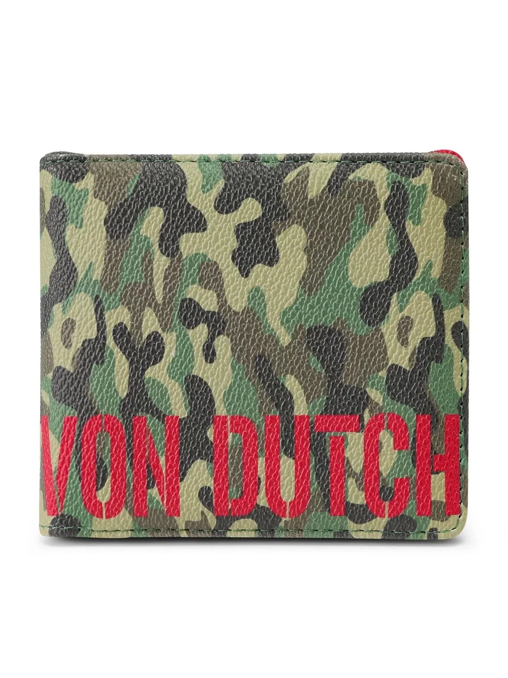 Von Dutch Camo Overprint Vegan Leather Bi Fold Wallet
